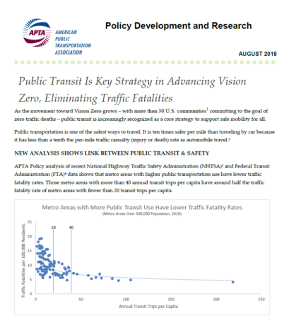 Public Transit Is Key Strategy in Advancing Vision Zero, Eliminating Traffic Fatalities
