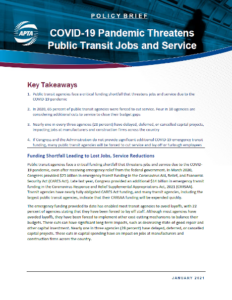 COVID-19 Pandemic Threatens Public Transit Jobs and Service